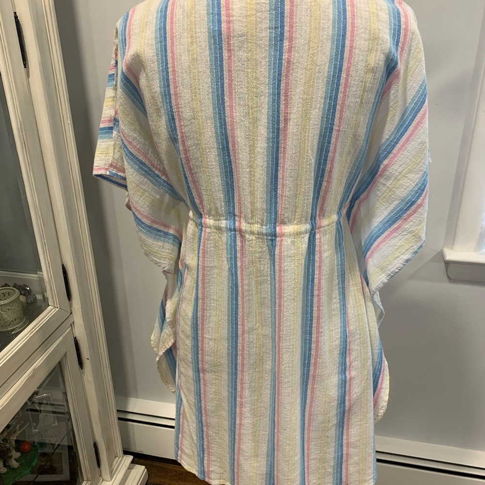 Jessica Simpson Blue and Pink Tie Front Swim Coverup - Picture 13 of 13